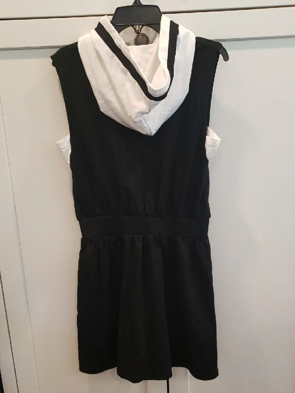 Byblos Black & White Sleeveless Hooded Girlss Dress